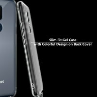 Slim-Fit TPU моден телефон за икона на крикет 3, с протектор на екрана с закалено стъкло