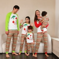 Коледна пижама за семейство съвпадение Комплекти Коледа празник спално облекло Отпечатани Дълъг ръкав върхове и панталони комплект за възрастни мъже жени бебе деца