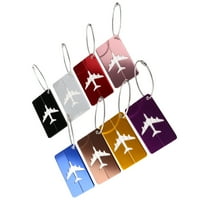 Алуминиев самолет Модел багаж етикет багаж чанта идентификатор етикет име притежателя с ключодържател