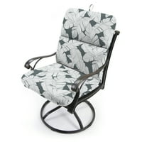 Йордания производство 45 22 Карано камък сиви листа правоъгълни открит стол възглавница с връзки и закачалка контур