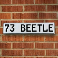 Vintage Parts USA Beetle - бял алуминиев уличен знак mancave euro plate име на вратата Стенна изкуство изкуство