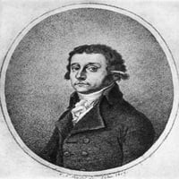 Антонио Салиери. Nitalian Composer. Aquatint гравиране, 1802. Плакат печат от