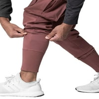 Мъже неприятни панталони с дълги панталони еластични панталони на талията с твърди цветни джогинг панталони леки суитчъри с големи джобове