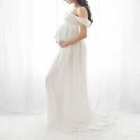 Рокля за майчинство рокля жени бременни фотография кратки реквизити солидна рокля за майчинство