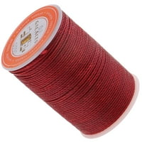 Ярди Кожени шиещи восъчни конец-практична дълга шева конец за кожена наситено червено