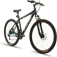 26алуминиев планински велосипед, скорост планински велосипед двойни дискови спирачки за възрастни мъже жени, Черно