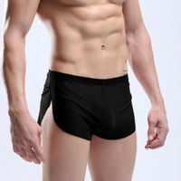 Боксерски брифи за мъже бельо секси панталони кръгли триточкови панталони домашни копринени боксерски къси шорти шорти