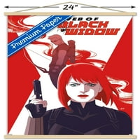 Marvel Comics - Hawkeye - Web of Black Widow Wall Poster с дървена магнитна рамка, 22.375 34