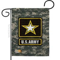 Армия Камофлаш Американа Военни Импресии Декоративни Вертикални 13 18.5 Двустранен Градински Флаг