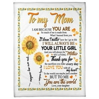 Дъщеря на майка слънчогледово одеяло - сърдечен подарък на благодарност и любов