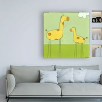 Изящно изкуство 'жираф с крака и детско изкуство' платно изкуство от юни Ерика Вес