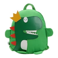 Jikolililili Kids School Backpack for Girls Boys Cartoon Dinosaur Backpack Детска училищна чанта за рамо ， 6.69x3.54x7. в （lxwxh), обратно към училище ， зелено