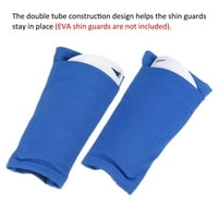 Размер S Soccer Shin Guard чорапи, дишащи ръкави за бягане, син пакет