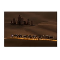 Търговски марки изобразително изкуство 'замък и камили' платно изкуство от Мей КСУ