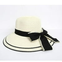 Жени Лято голяма сламена шапка слънчеви флопи шапки Нови сгъваеми плажни шапки за сгъване