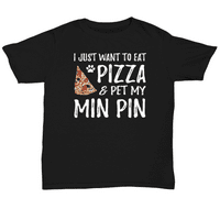Мин пин куче мама пица тениска миниатюрен подарък Pinscher
