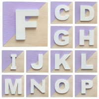 Наздраве американски дървен комплект ABC Alphabet Blocks, класическа играчка за дърво за подреждане на сгради Образователно обучение за предучилищни букви Номер Брой за възрасти малки деца