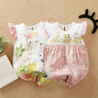 Baozhu Fashion Baby Girls Romper памучен без ръкави Карикатури Giraffe Print Clothing Playsuit Complets Cute Newborn Clothes