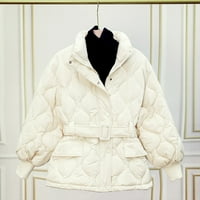 Дамско зимно палто Дамско Каре отворено Предно палто с дълъг ръкав ежедневни Връхни дрехи Топ