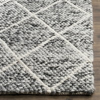 Natura Taegan Geometric Diamonds Area Rug, Ivory Black, 5 '8'