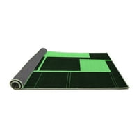 Ahgly Company Indoor Square Abstract Emerald Green Contemporary Area Rugs, 7 'квадрат