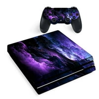 Кожа за Sony PS Pro Console Decal Stickers Кожи прикритие -Purple Storm Clouds
