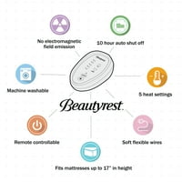 Beautyrest отопляна подложка за матрак от микрофибър със Scotchgard, близнак