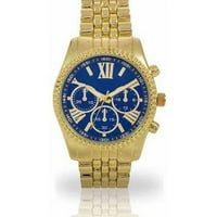 Комплект за възрастни женски аналогов часовник с метална лента в цвят Злато-ВМ043115