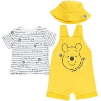 Disney Winnie the Pooh French Terry Trytword Thrady Thrist and Hat Outfit Set Newbory to Rene