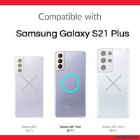 Капсулен калъф, съвместим с Galaxy S Plus [четка с текстура шоково уплътняване на тежкотоварния хибриден двоен слой в стил черен телефон на телефона] за Samsung Galaxy S21+ 5G SM-G-G-G-G-G-G-G-G-G-G-g