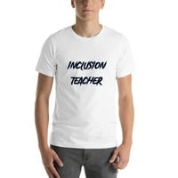 Включване на учител Slasher Style с къс ръкав памучна тениска от неопределени подаръци