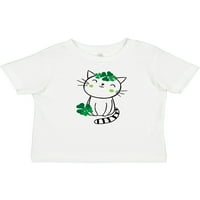 Inktastic St Patricks Ден ирландски коте котка подарък бебе момиче тениска