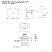 Kingston Brass DLT5301A LIFT & TURN TWAN CIT KIT, маслено разтриване бронз