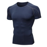 Ризи за мъже на Caveitl, мъжки тренировки Фитнес спортни тиражи йога атлетична риза топ блуза флот