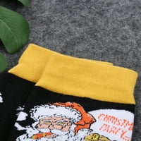 Коледни чорапи за възрастни тръби с карикатурен цветен модел дебел празничен чехъл