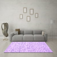 Ahgly Company Indoor Rectangle Solid Purple Modern Area Rugs, 7 '9'