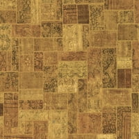 Ahgly Company Indoor Square Packwork Brown Proningal Area Rugs, 8 'квадрат