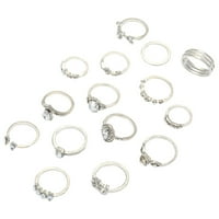 Baocc аксесоари пръстен с пръст винтидж бохемски пръст комплект пръстен пръстен комплект стил пръстени пръстени като шоума