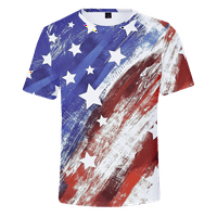 Риза, тениски ризи за мъже и момчета хавайски ризи За Мъже Ден на независимостта риза с къс ръкав екипаж летни върхове Мъжки тениски ежедневни стилни есенциални Тениски, възрастни-2хл