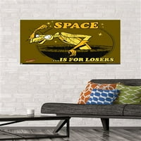 Космически призрачен бряг до брега - пространството е за плакат за губещи стени, 22.375 34