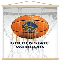 Golden State Warriors - Плакат за капене на топка с магнитна рамка, 22.375 34