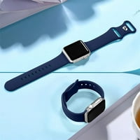 Силиконова каишка за ленти за часовници на Apple, меки силиконови спортни ленти за подмяна на ленти за подмяна, съвместима за IWatch Series SE
