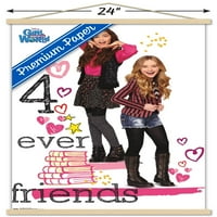 Disney Girl среща World - Приятели на приятели с дървена магнитна рамка, 22.375 34