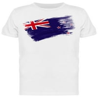 Четка боядисано флаг Нова Зеландия Тениска мъже -Маг от Shutterstock, мъжки малки