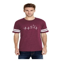 MMF - Мъжки футболни тениски за фланелка, до размер 3XL - Heartbeat Horses