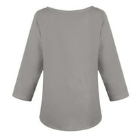 Scyoekwg дамски тениска с дълъг ръкав с дълги ръкави ризи флорален принт ежедневни разхлабени леки блузи удобни меки кръгли туники на върха на врата пуловер тенденции