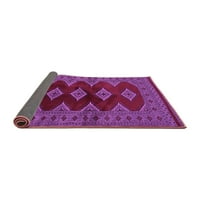 Ahgly Company Indoor Rectangle Southwestern Purple Country Area Rugs, 6 '9'