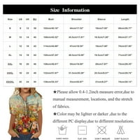 Флорални блузи за жени Лятна къса ръкав за свободното време Хенли ризи
