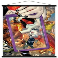 Комикси - Harley Quinn - Стенски плакат за селфи с дървена магнитна рамка, 22.375 34