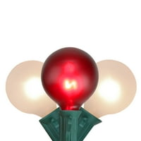 Червено и бяло г глобус Коледна светлина комплект-ФТ зелена жица